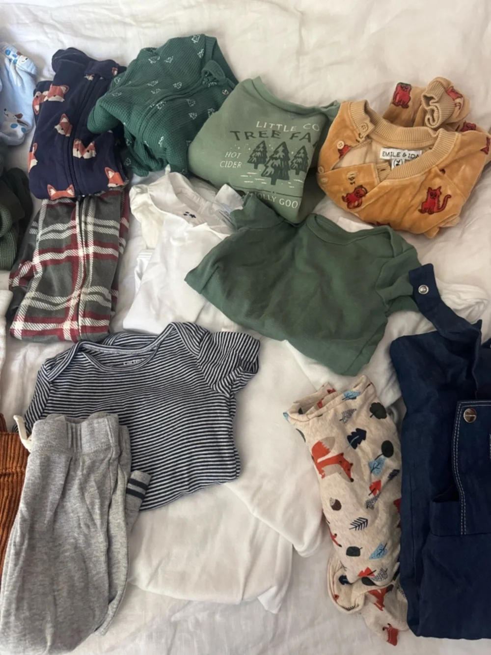 Assorted boys 6-18 months Clothing Bundle - Green, Mustard & Blue Pieces